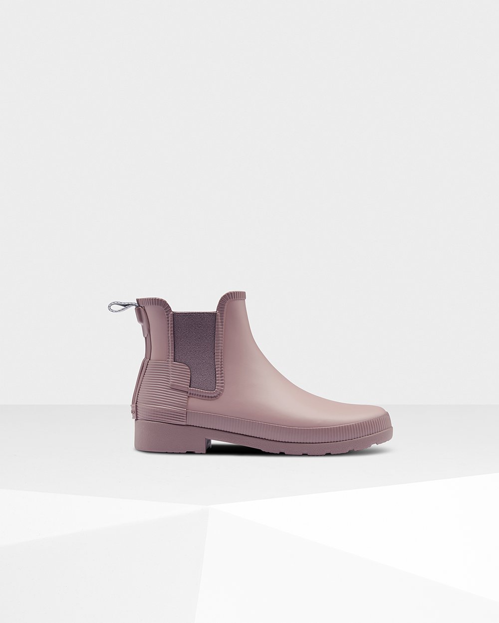 Women Hunter Refined Texture Block Slim Fit | Chelsea Boots Pink/Purple | NZ-8945-QRNL